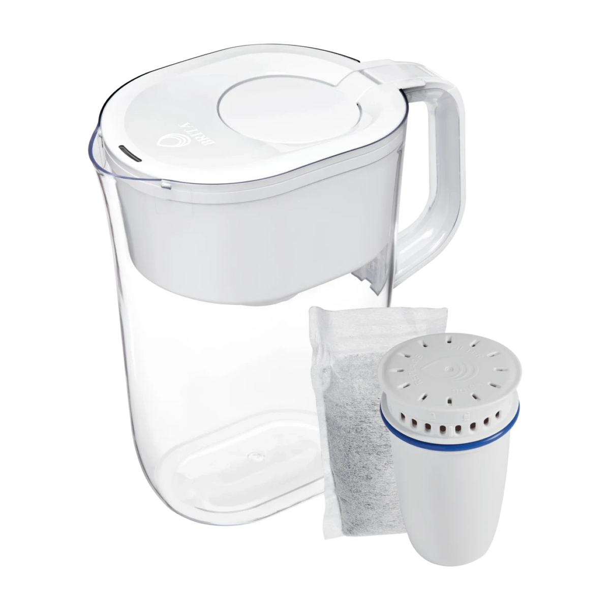 Brita™ Refillable Water Filtration System with White Tahoe Water Pitcher and 1 Refillable Filter